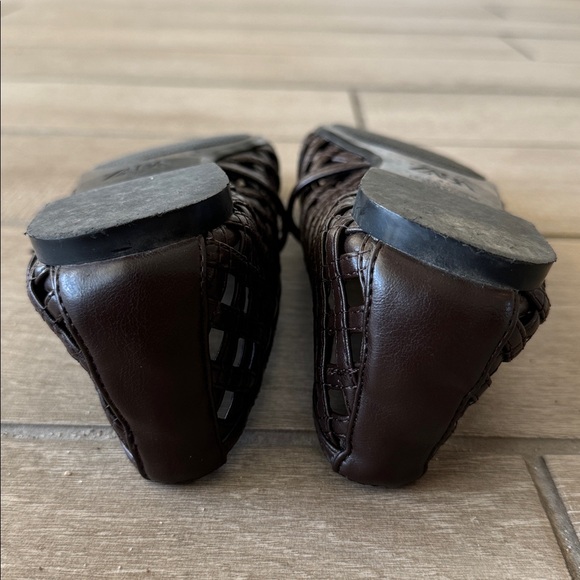 Zara Woven Ballet Flats in Chocolate Brown Size: 37 - Picture 8 of 10